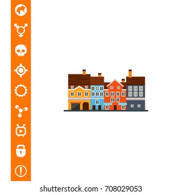Houses fronts icon