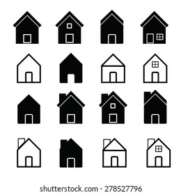 Houses and homes icons set