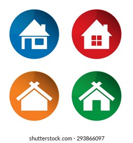 Houses icon. Real estate. Home icon. Vector