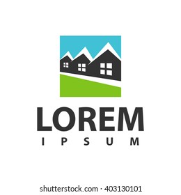 Houses Icon sample, vector template