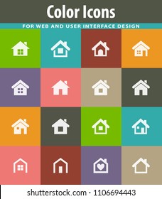 Houses icon set for web sites and user interface