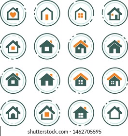 Houses icon set for web sites and user interface