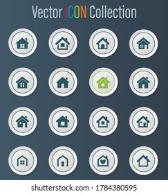 Houses icon set for web sites and user interface