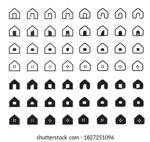 Houses icon set for web sites and user interface, home icon, dashboard icon set.
