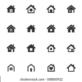 Houses icon set for web sites and user interface