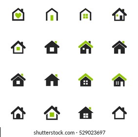 Houses icon set for web sites and user interface