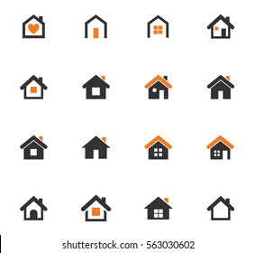 Houses icon set for web sites and user interface