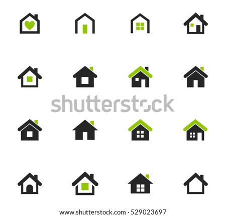 Houses icon set for web sites and user interface