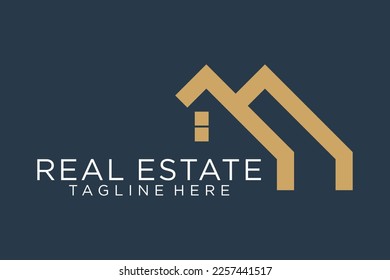 Houses icons and logo templates golden colors isolated on black background