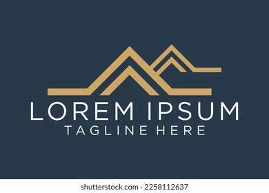 Houses icons and logo templates golden colors isolated on black background