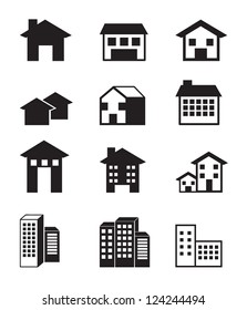 houses icons over white background vector illustration