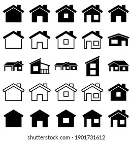 Houses icons set. , logo isolated on white background