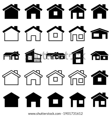 Houses icons set. , logo isolated on white background