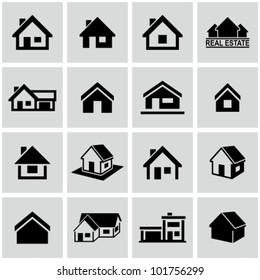 Houses icons set. Real estate. - Shutterstock ID 101756299