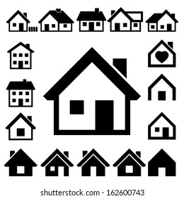 Houses icons set. Real estate. Illustration EPS10