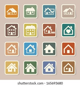 Houses icons set. Real estate. Illustration EPS10