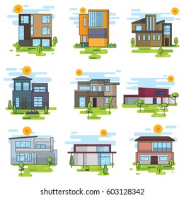 Houses Illustration Vector Set