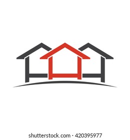 Houses logo design. Vector graphic