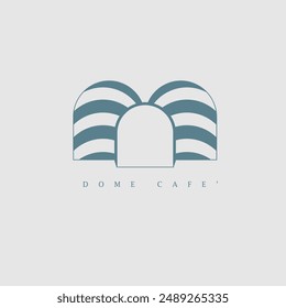 Houses and real estate, curved shape, minimalist style