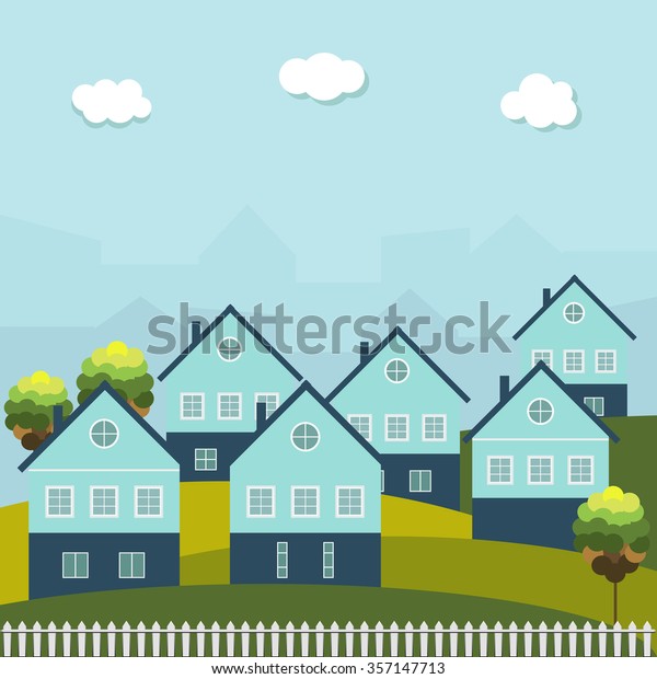 Houses Sale Rent Real Estate Concept Stock Vector Royalty Free