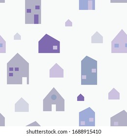 houses seamless pattern vector background. kids wallpaper background.