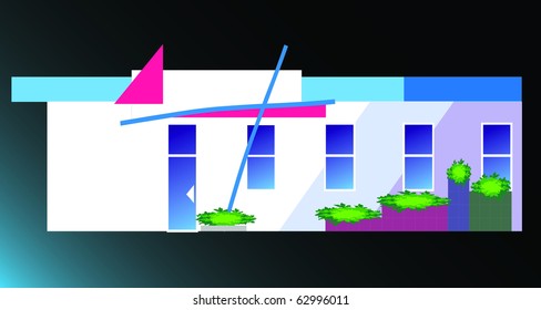 houses structure vector front buildings residential facade