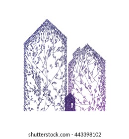 Houses in the trees