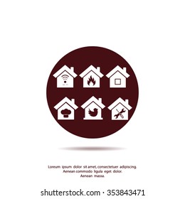 Houses vector icon