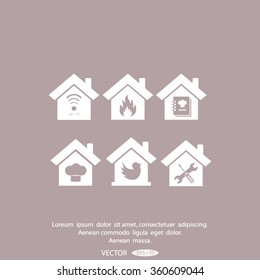 Houses vector icon