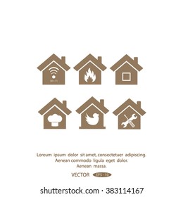 Houses vector icon