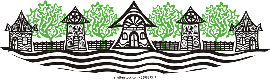 Houses vector illustration