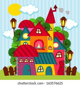 houses - vector illustration