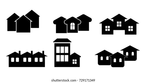 Houses vector set