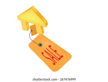 housesale isolated on white background