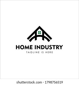 A house-shaped logo with the initials H can be used by companies or developers