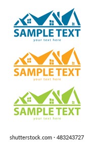 Housetop icons for logo design
