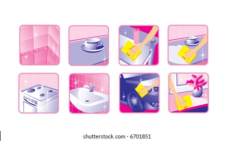 Houseware. Vector icons