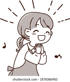 Housewife and female nursery teacher look very happy