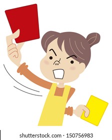 Housewife to issue a red card