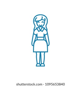 Housewife linear icon concept. Housewife line vector sign, symbol, illustration.