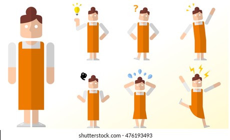 Housewife: pose set variations