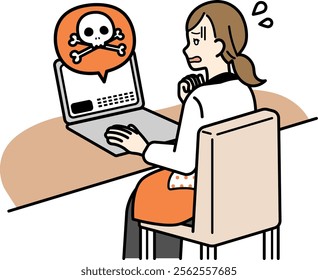 A housewife using a webcam.