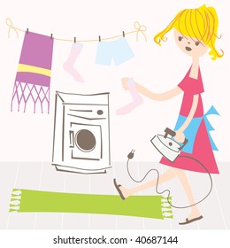 Housewife vector illustration