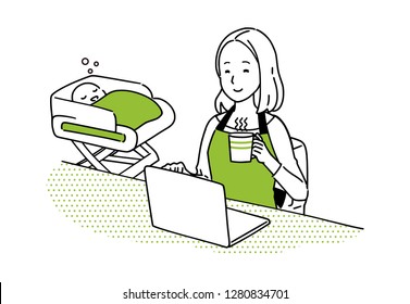 A housewife who operates a personal computer.