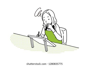 A housewife who operates a personal computer.