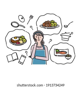 Housewife worried about the menu