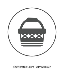 Housework clothes basket icon | Circle version icon |