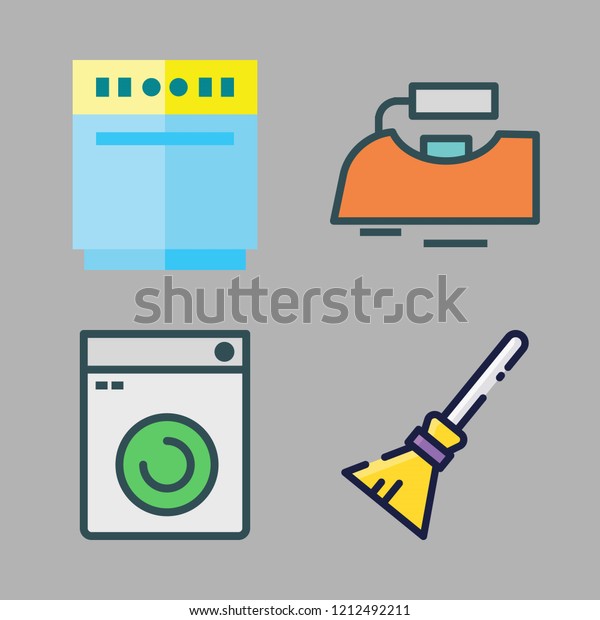 Housework Icon Set Vector Set About Stock Vector (Royalty Free ...