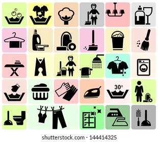 Housework icons