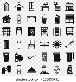 Housework icons set. Simple style of 36 housework vector icons for web for any design